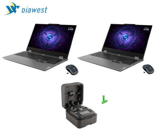 Автоматизоване робоче місце (АРМ) DiaWest DW60511163 у складі: Ноутбук Lenovo LOQ 15IRX9 Luna Grey (83DV004DRA) – 2 шт., Пульт керування Radio Master TX16S – 1 шт., Акумулятор 18650 LG INR18650 MJ1 Li-Ion – 2 шт., Мишка Logitech M185 swift grey – 2 шт. 